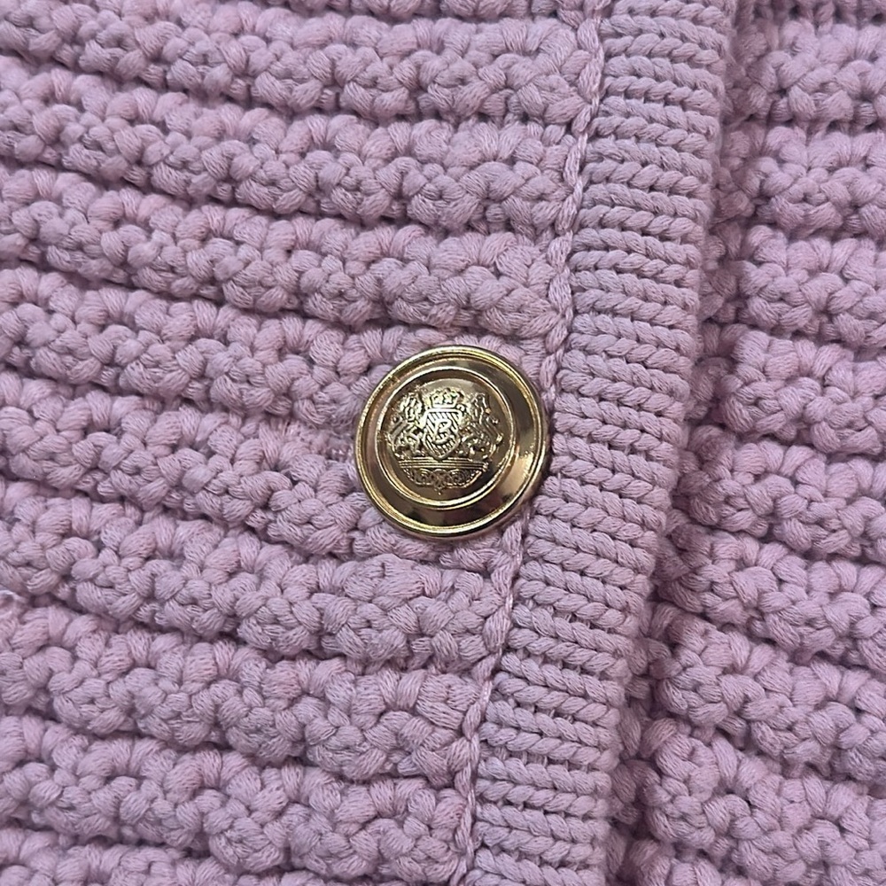 NEW Ba&sh Bash Gaspard Tweed Cardigan Jacket In Purple Lilac | size 2 / M - Picture 13 of 13